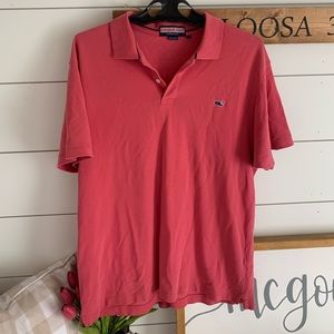 vineyard vines men’s pink polo large